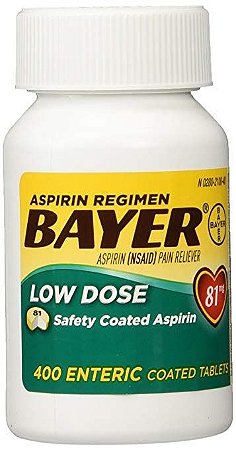 Aspirina Bayer 81 Mg 400 Tablets - Aspirin Regimen Bayer LOW DOSE