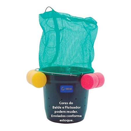 Balde para Isca Viva com Dreno Tela e Flutuador 8L