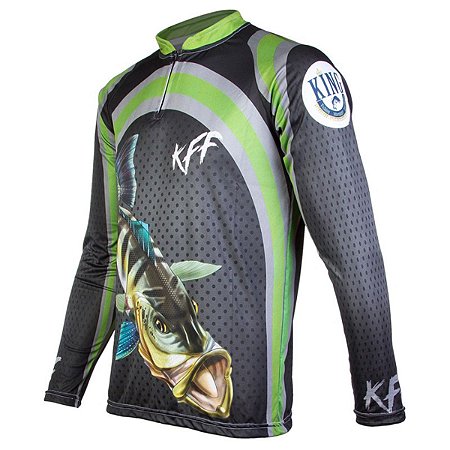 Camiseta Pesca King Manga Longa KFF-010 Tucunaré com Proteção UV+