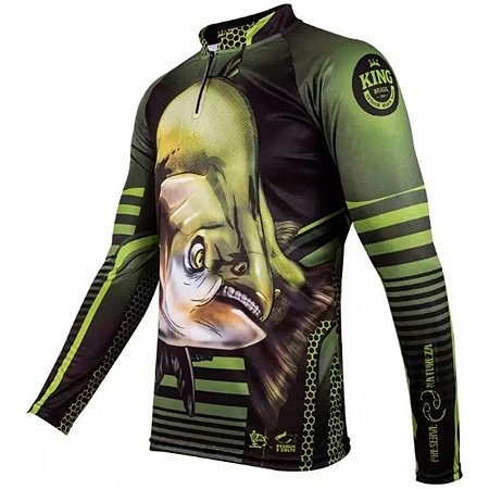 Camiseta Pesca King Manga Longa KFF-081 Tamba com Proteção UV+