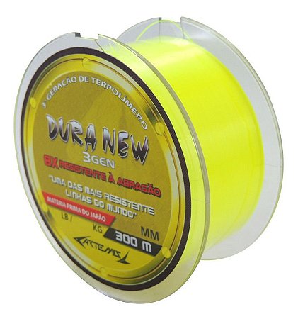 Linha Monofilamento Artemis Dura New 8x Amarela 300m