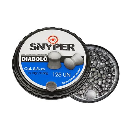 Chumbinho Diabolô Snyper 5,5mm (.22) Carabina de Pressão 125un