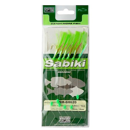 Anzol Marine Sports Sabiki (SM-6H620) Nº6 - Verde