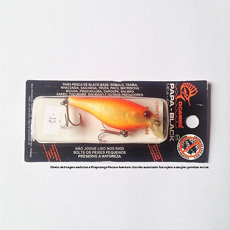 Isca Artificial Papa Black Ocambé, Cor 13 (Laranja)