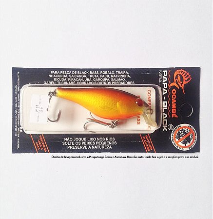 Isca Artificial Papa Black Ocambé, Cor 15