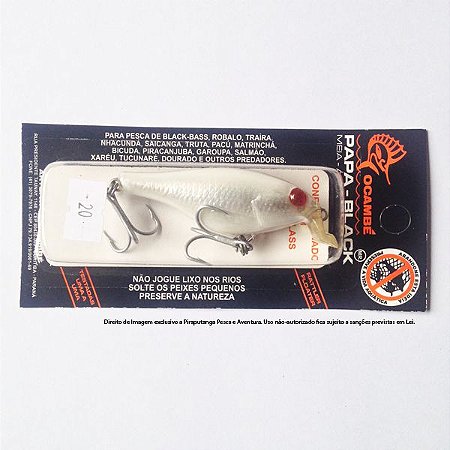 Isca Artificial Papa Black Ocambé, Cor 20 (Branca)