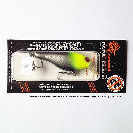 Isca Artificial Papa Black Ocambé, Cor 26