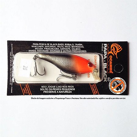 Isca Artificial Papa Black Ocambé, Cor 28