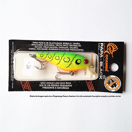Isca Artificial Papa Black Ocambé, Cor 34 (Firetiger)