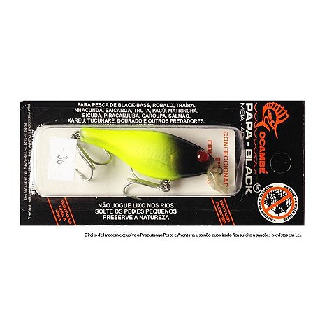 Isca Artificial Papa Black Ocambé, Cor 36