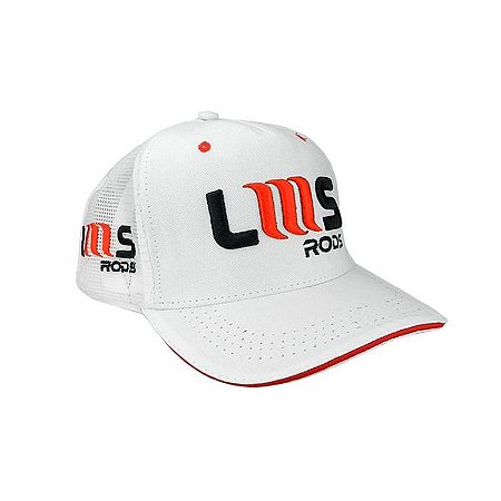 Boné Pesca Lumis LMS Rods Aba Curva Bordado Branco
