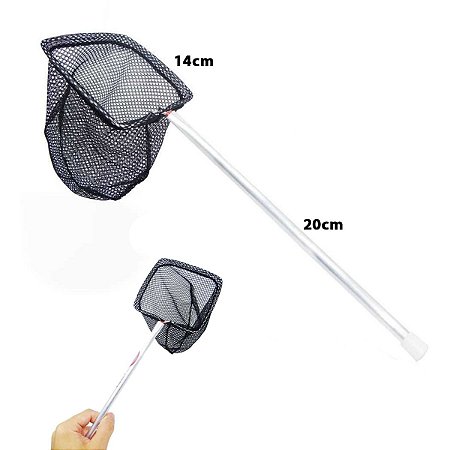 Mini Passaguá Puça Coador Pesca Quadrado Alumínio Pega Isca Viva