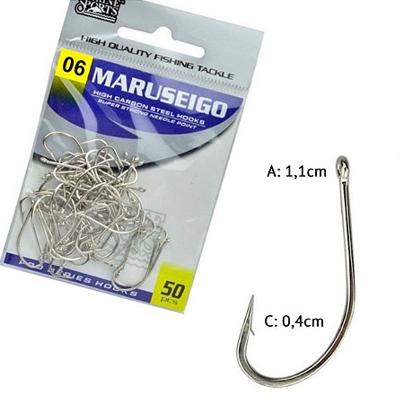 Anzol Marine Sports Maruseigo Nickel Nº6 - 50p