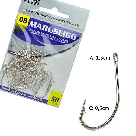 Anzol Marine Sports Maruseigo Nickel Nº8 - 50p