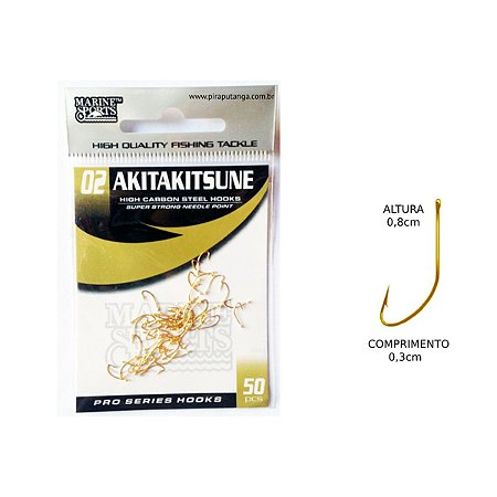 Anzol Marine Sports Akita Kitsune Nº2 - 50p (Mosquitinho)