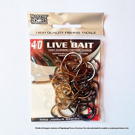 Anzol Marine Sports Live Bait 4/0, Black, 30p