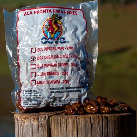 Crisálida Casulo Bicho da Seda Larva Borboleta Ceva Iscas Vácuo 200g