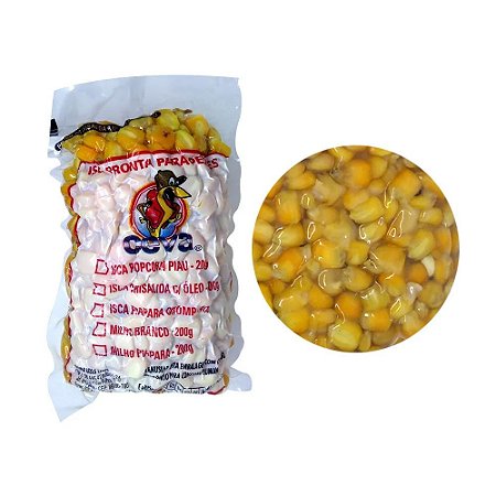 Milho Verde Popcorn Piau Isca Pronta Natural Ceva Iscas Vácuo 200g