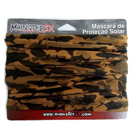 Máscara de Proteção Solar Monster3x (Filtro UV), Gold Fishing