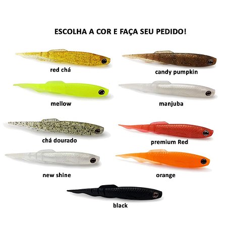 Isca Artificial Soft Monster3x Bacashad 13cm Fábio Baca, Pacote 03 unidades