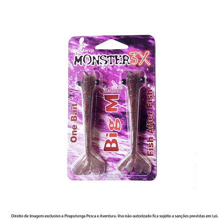 Isca Artificial Camarão Monster3x Big M 12cm, Ferrinho Red