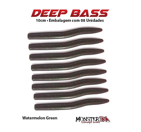 Isca Artificial Monster3x Deep Bass 10cm, Watermelon Green - 08p