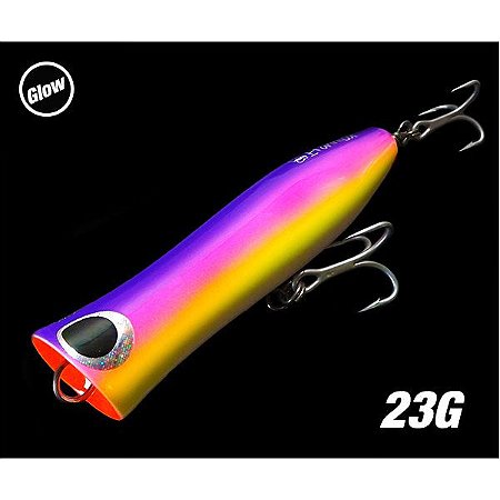 Isca Artificial Borboleta Popper Hannibal 13, Cor 23G (Glow)