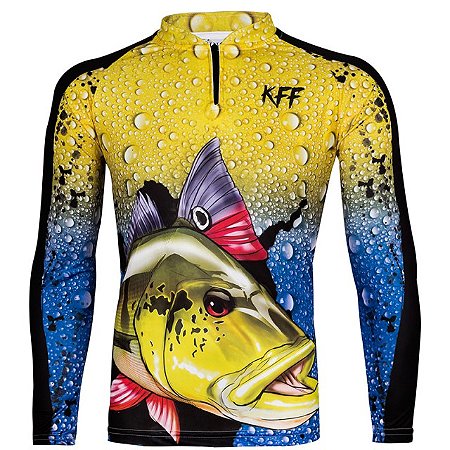 Camiseta Pesca Infantil King Manga Longa KFF-060i com Proteção UV+