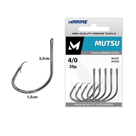 Anzol Marine Sports Mutsu Black Circle Hook N°4/0 20p