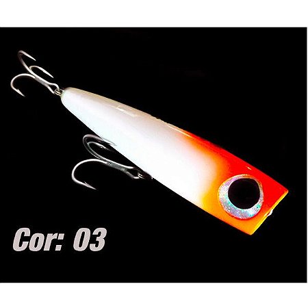 Isca Artificial Borboleta Popper Barracudinha, Cor 03