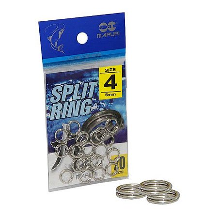 Argola Split Ring Inox Maruri Nº4 (25lbs/11kg) 20p