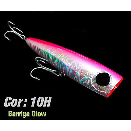 Isca Artificial Borboleta Popper Barracudinha, Cor 10H Holográfica