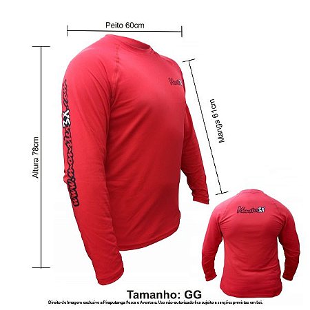 Camisa Monster3x Dry Sun - Vermelha (GG)