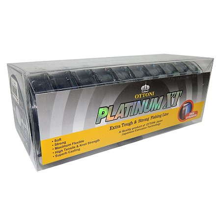 Linha Monofilamento Ottoni Platinum XT 0,45mm 55lbs - 1.000m