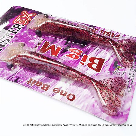 Isca Artificial Camarão Monster3x Big M 12cm, Ultra Red