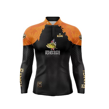 Camiseta Pesca King Manga Longa KFF-600N Tucunaré com Proteção UV+