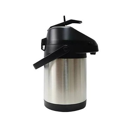 Garrafa Térmica Aço Inox Alavanca 1,3L 2,5L 3L 3,5L Quente ou Frio