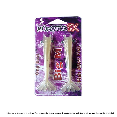 Isca Artificial Camarão Monster3x Big M 12cm, Pérola