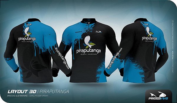 Camisa Pesca Presa Viva Piraputanga Proteção UV+