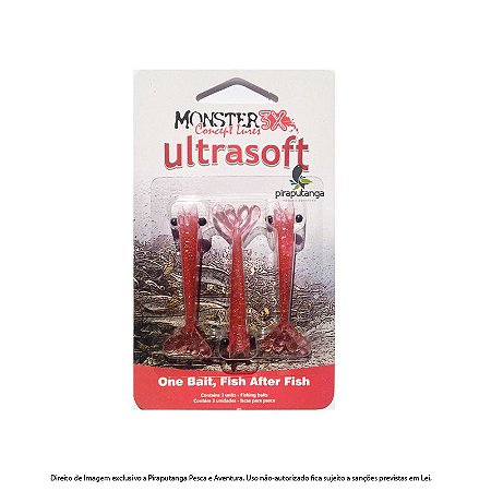 Isca Artificial Camarão Monster3x Ultrasoft 7,5cm, Cobre