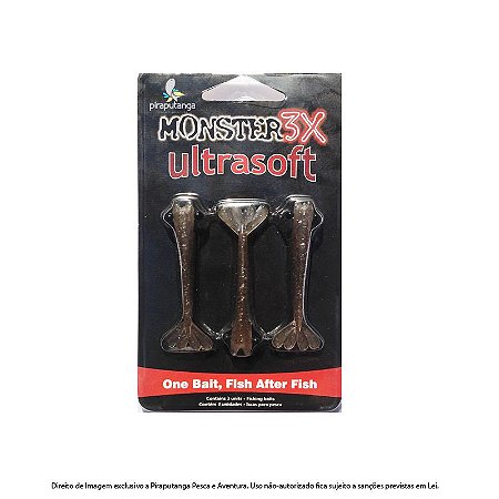 Isca Artificial Camarão Monster3x Ultrasoft 7,5cm, Cuia
