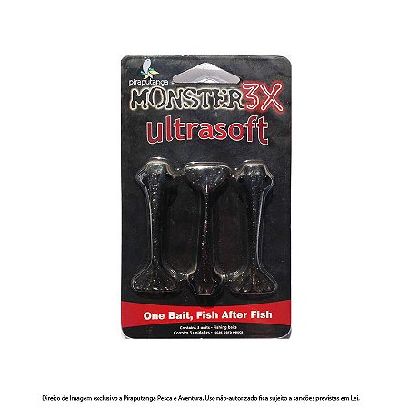 Isca Artificial Camarão Monster3x Ultrasoft 7,5cm, Natural
