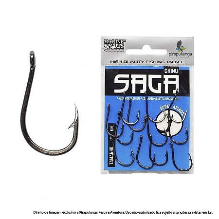 Anzol Saga Marine Sports Chinu Black Nº6 25p