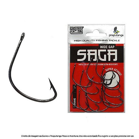 Anzol Saga Marine Sports Wide Gap 3/0 Black 20p