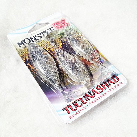 Isca Artificial Monster3x TucunaShad, Cor: 030 - Silver