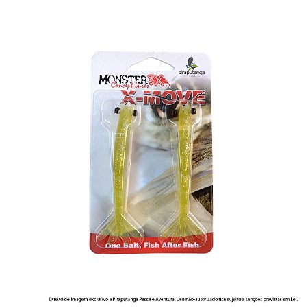 Isca Artificial Camarão Monster3x X-Move 12cm, Cor: Chart
