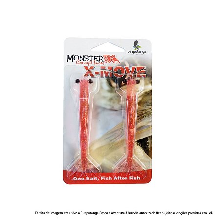 Isca Artificial Camarão Monster3x X-Move 12cm, Cor: Cobre