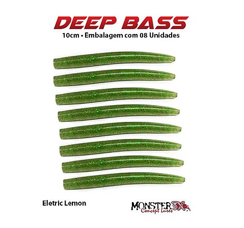 Isca Artificial Monster3x Deep Bass 10cm, Eletric Lemon - 08p