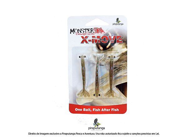 Isca Artificial Camarão Monster3x X-Move 7cm, Cor: Forest
