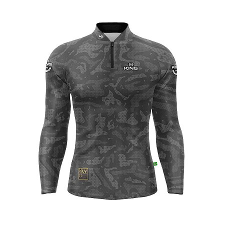 Camiseta Pesca King Manga Longa KFF-649 com Proteção UV+